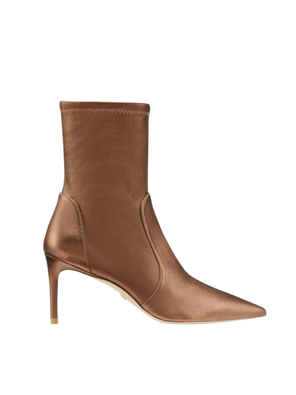 Stuart Weitzman Stuart 75 Booties – Bronze Metallic Nappa – EU 39.5 / US 9 – NIB